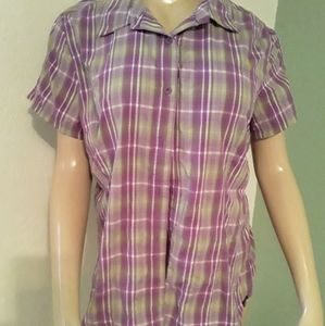 The North Face Plaid Top XL. Beautiful